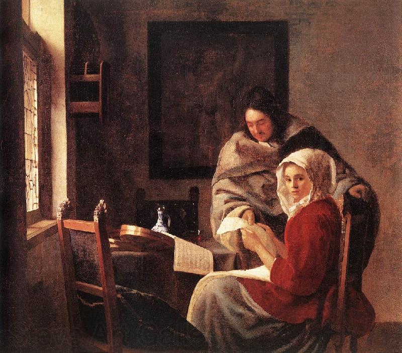 Jan Vermeer Girl Interrupted at Her Music Spain oil painting art